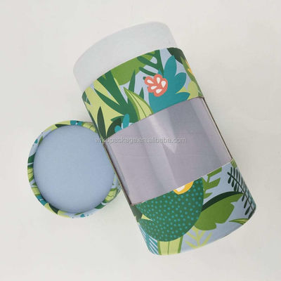Cylinder Kraft Paper Packaging Box With Transparent Window