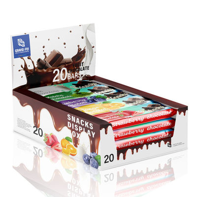 Supermarket Shop Retail Display Boxes For Food Snack Candy Tube Bar