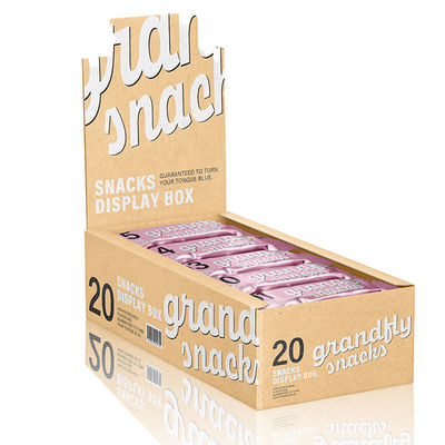 Supermarket Shop Retail Display Boxes For Food Snack Candy Tube Bar
