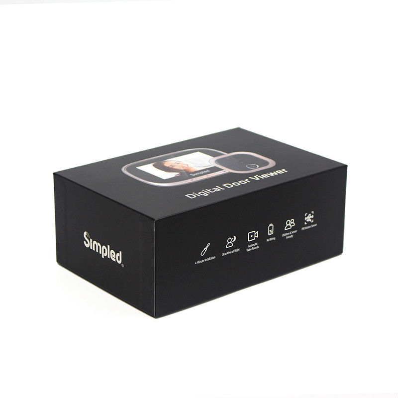 Digital Door Viewer Paper Lid And Base Gift Box With Glossy Lamination Printing Handling