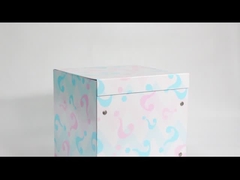 Lujo gran botón de impresión de color magnético caja de regalo plegable