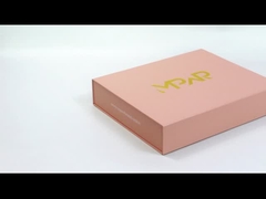Logotipo personalizado de lujo de oro rosa estampado caja de regalo plegable magnética